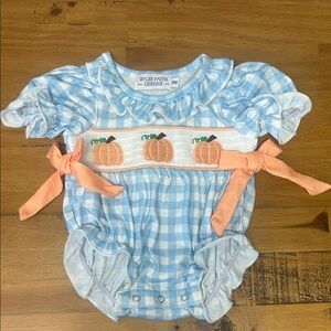 Blue and Orange Pumpkin Bubble